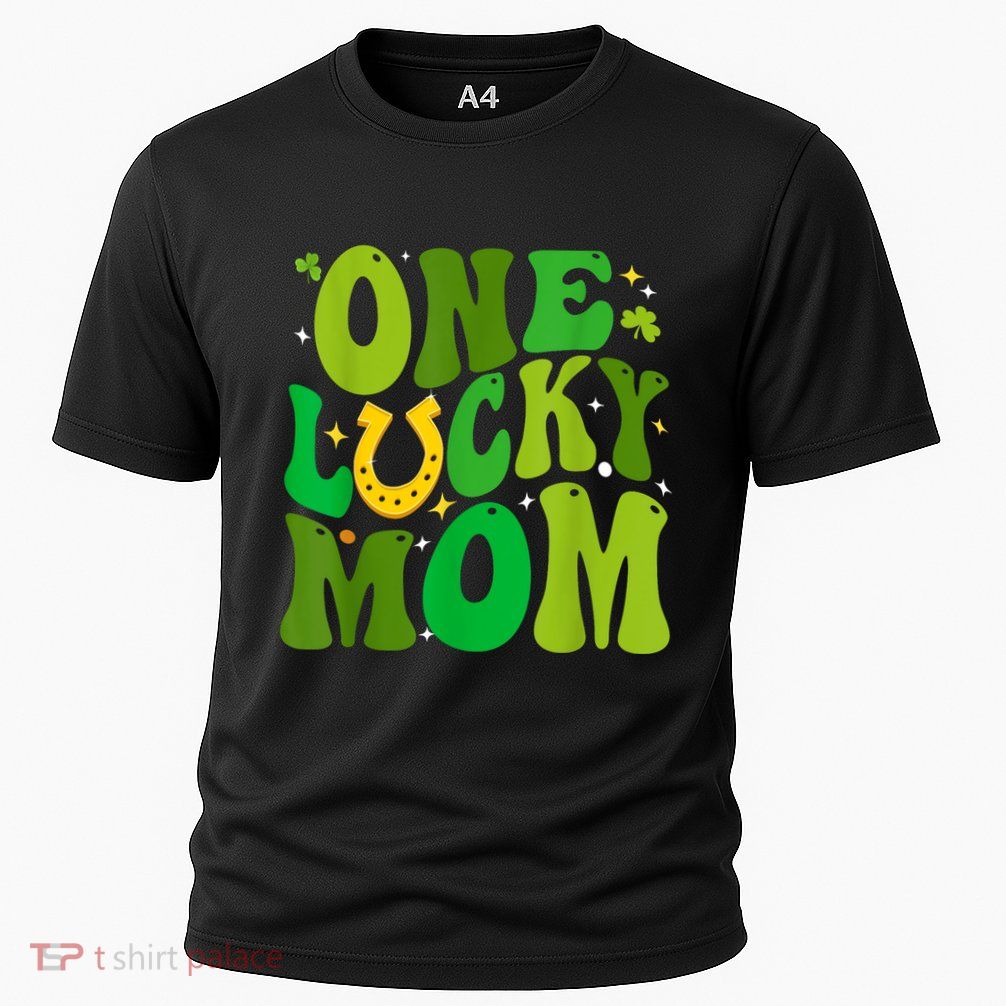 One Lucky Mom Irish Shamrocks Lucky Mother St PatrickS Day Cooling Performance Crew T-Shirt