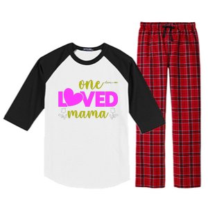 One Loved Mama Funny Mothers Day T Raglan Sleeve Pajama Set