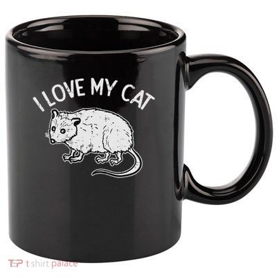 Opossum Love My Cat Funny Possum Street Women 11oz C Handle Ceramic Mug