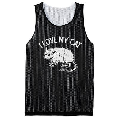 Opossum Love My Cat Funny Possum Street Women Mesh Reversible Basketball Jersey Tank
