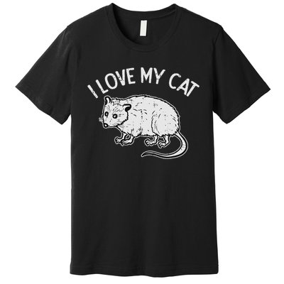 Opossum Love My Cat Funny Possum Street Women Premium T-Shirt