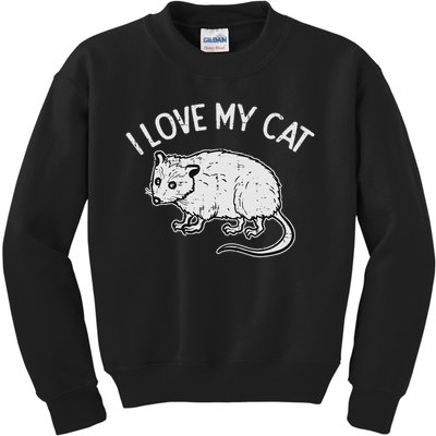 Opossum Love My Cat Funny Possum Street Women Kids Sweatshirt