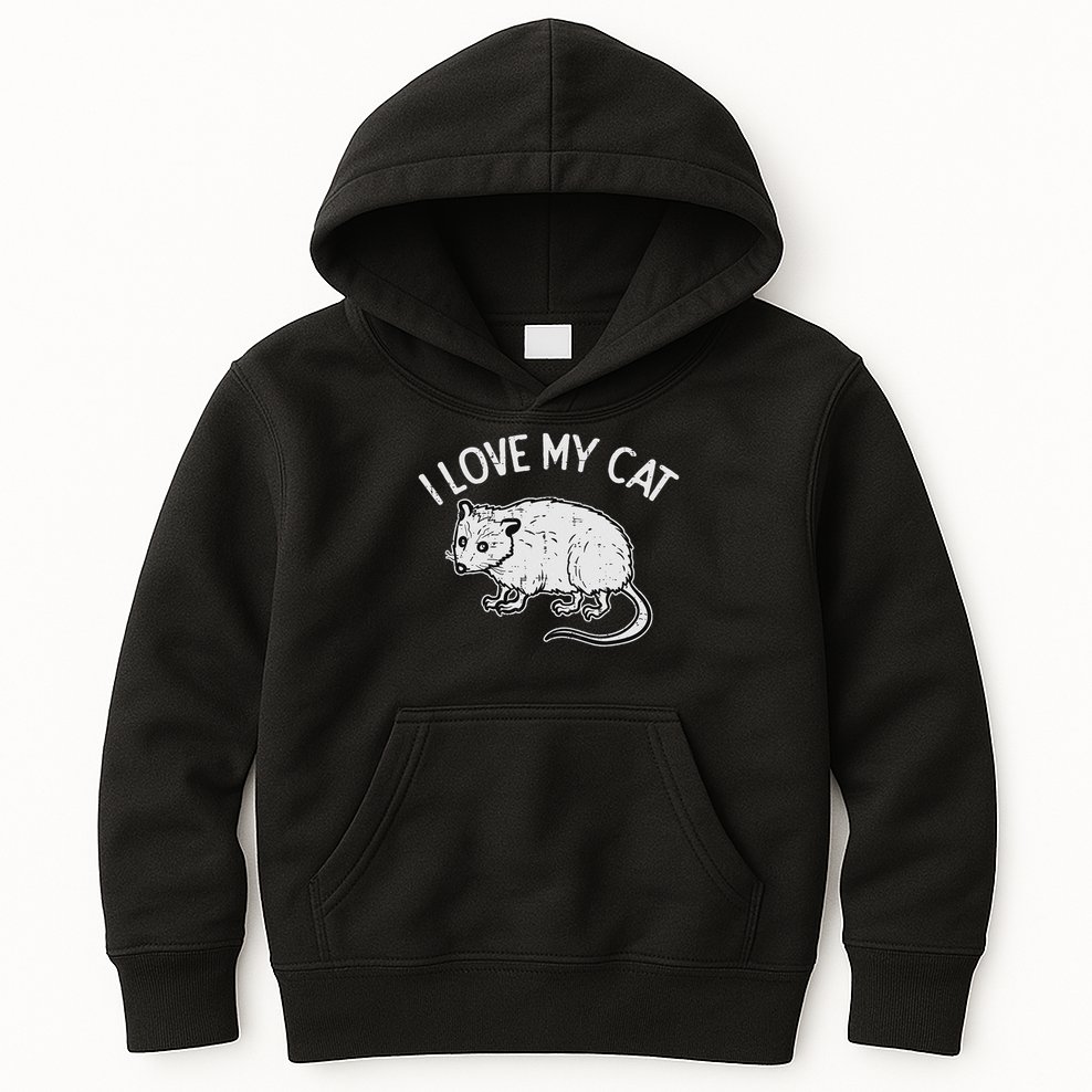 Opossum Love My Cat Funny Possum Street Women Kids Hoodie