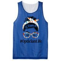 Optician Life Messy Hair Bun Healthcare Worker Funny Gift Mesh Reversible Basketball Jersey Tank