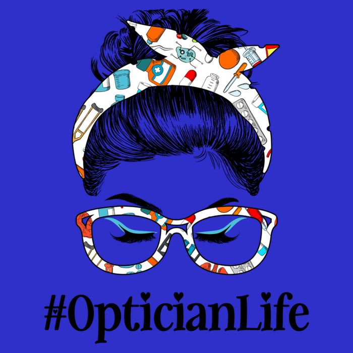Optician Life Messy Hair Bun Healthcare Worker Funny Gift Baby Bodysuit