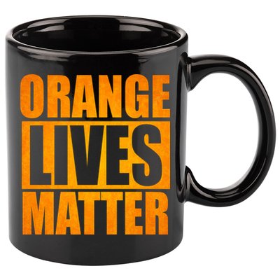 Orange Lives Matter Funny Donald Trump 11oz C Handle Ceramic Mug