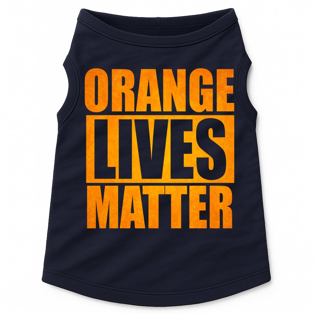 Orange Lives Matter Funny Donald Trump Doggie Tank