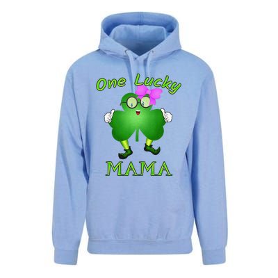 One Lucky Mama Pink Bow Shamrock St Patrick's Day Irish Mom Unisex Surf Hoodie