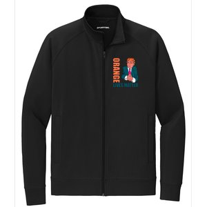 Orange Lives Matter Funny Trump Stretch Full-Zip Cadet Jacket