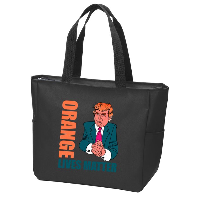 Orange Lives Matter Funny Trump Zip Tote Bag