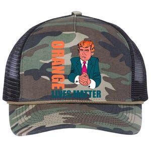 Orange Lives Matter Funny Trump Retro Rope Trucker Hat Cap