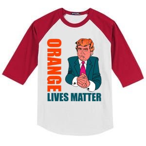 Orange Lives Matter Funny Trump Kids Colorblock Raglan Jersey