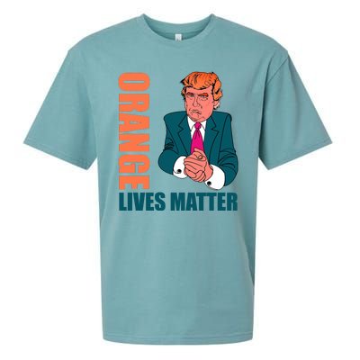 Orange Lives Matter Funny Trump Sueded Cloud Jersey T-Shirt