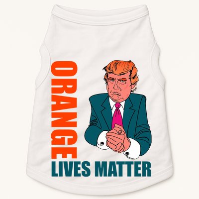 Orange Lives Matter Funny Trump Doggie Tank