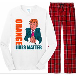 Orange Lives Matter Funny Trump Long Sleeve Pajama Set