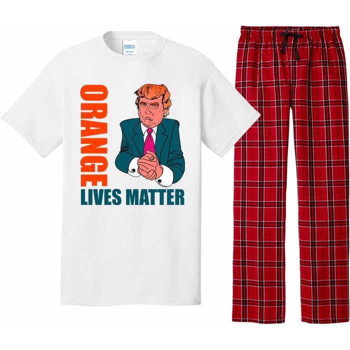 Orange Lives Matter Funny Trump Pajama Set