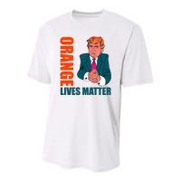 Orange Lives Matter Funny Trump Youth Performance Sprint T-Shirt