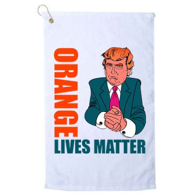 Orange Lives Matter Funny Trump Golf Towel