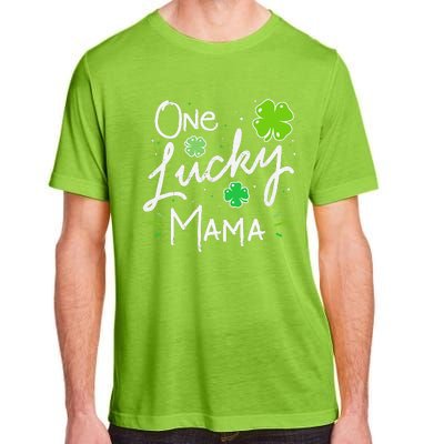 One Lucky Mama St Patricks Day WoMom Mother Shamrock Adult ChromaSoft Performance T-Shirt