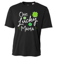 One Lucky Mama St Patricks Day WoMom Mother Shamrock Cooling Performance Crew T-Shirt