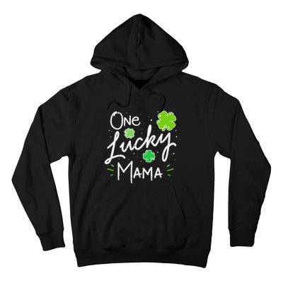 One Lucky Mama St Patricks Day WoMom Mother Shamrock Hoodie