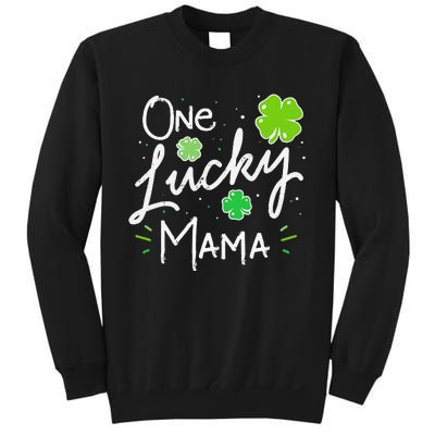 One Lucky Mama St Patricks Day WoMom Mother Shamrock Sweatshirt