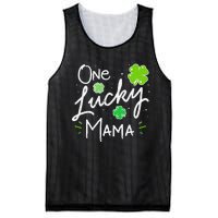 One Lucky Mama St Patricks Day WoMom Mother Shamrock Mesh Reversible Basketball Jersey Tank