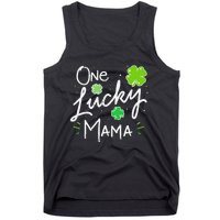 One Lucky Mama St Patricks Day WoMom Mother Shamrock Tank Top