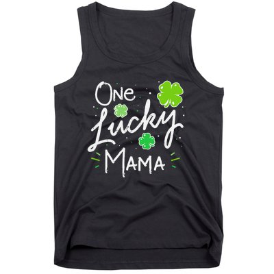 One Lucky Mama St Patricks Day WoMom Mother Shamrock Tank Top