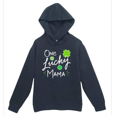 One Lucky Mama St Patricks Day WoMom Mother Shamrock Urban Pullover Hoodie