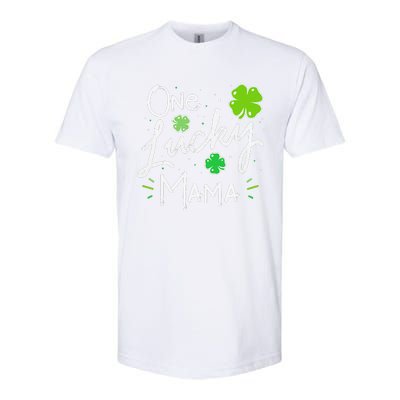 One Lucky Mama St Patricks Day WoMom Mother Shamrock Softstyle CVC T-Shirt