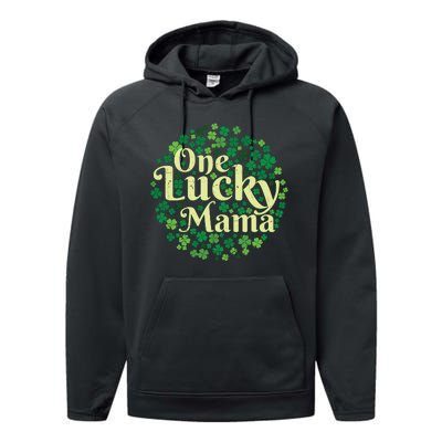 One Lucky Mama St Patricks Day Performance Fleece Hoodie