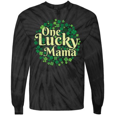 One Lucky Mama St Patricks Day Tie-Dye Long Sleeve Shirt