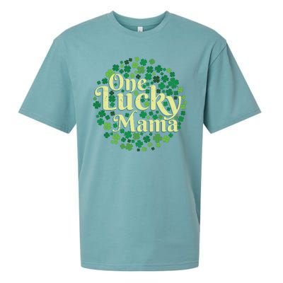 One Lucky Mama St Patricks Day Sueded Cloud Jersey T-Shirt