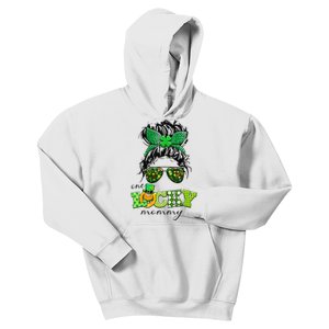 One Lucky Mommy Messy Bun Saint Patrick’s Day Irish Gifts Kids Hoodie