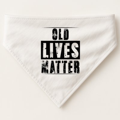 Old Lives Matter Elderly Seniors Apparel Clothing USA-Made Doggie Bandana
