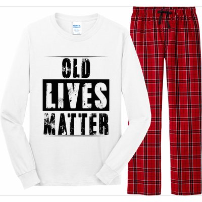 Old Lives Matter Elderly Seniors Apparel Clothing Long Sleeve Pajama Set