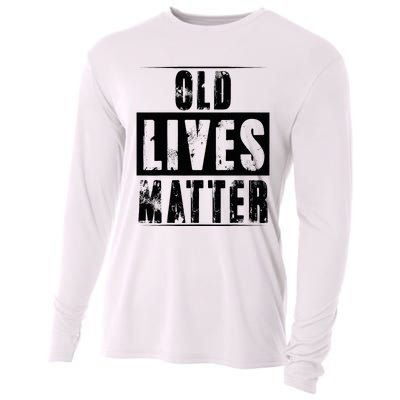 Old Lives Matter Elderly Seniors Apparel Clothing Cooling Performance Long Sleeve Crew