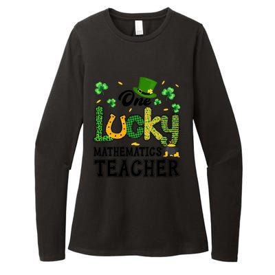 One Lucky Mathematics Teacher St Patricks Day Gift Womens CVC Long Sleeve Shirt