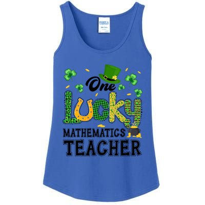 One Lucky Mathematics Teacher St Patricks Day Gift Ladies Essential Tank