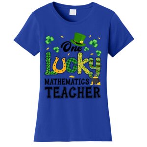 One Lucky Mathematics Teacher St Patricks Day Gift Women's T-Shirt