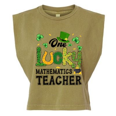 One Lucky Mathematics Teacher St Patricks Day Gift Garment-Dyed Women's Muscle Tee