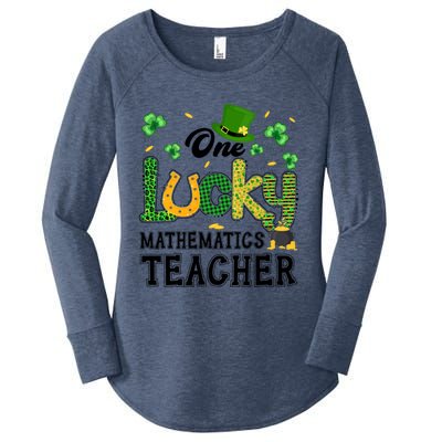 One Lucky Mathematics Teacher St Patricks Day Gift Women's Perfect Tri Tunic Long Sleeve Shirt