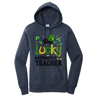 One Lucky Mathematics Teacher St Patricks Day Gift Women's Pullover Hoodie