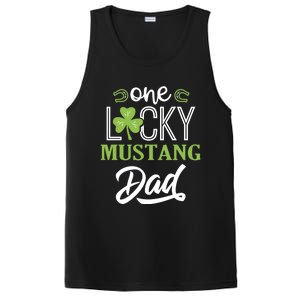 One Lucky Mustang Horse Dad Irish Horseback Riding Cool Gift PosiCharge Competitor Tank