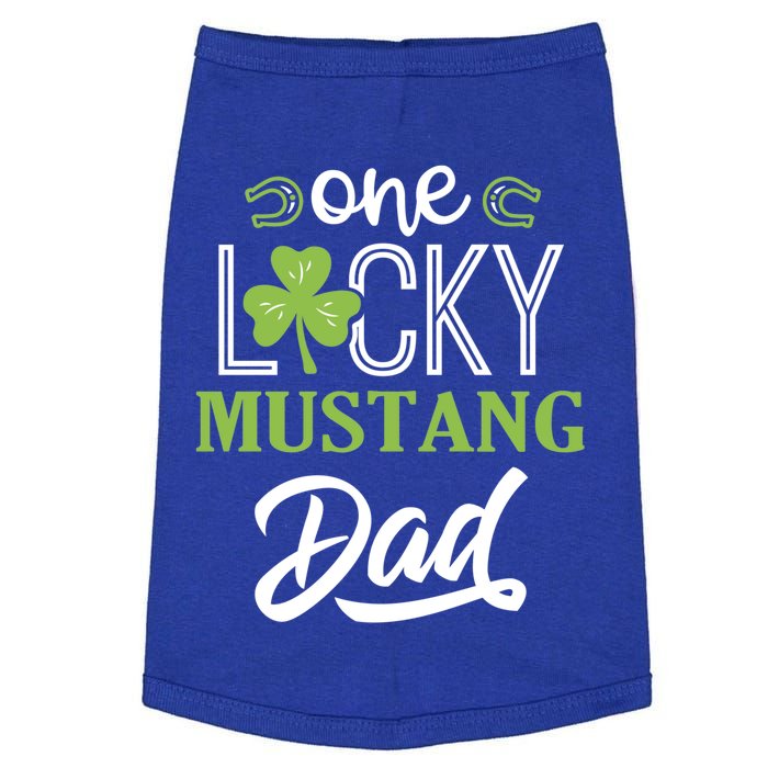 One Lucky Mustang Horse Dad Irish Horseback Riding Cool Gift Doggie Tank