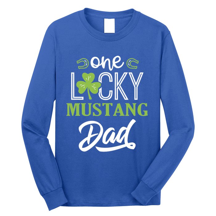 One Lucky Mustang Horse Dad Irish Horseback Riding Cool Gift Long Sleeve Shirt