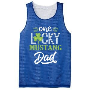 One Lucky Mustang Horse Dad Irish Horseback Riding Cool Gift Mesh Reversible Basketball Jersey Tank