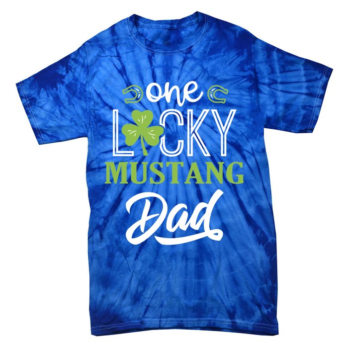 One Lucky Mustang Horse Dad Irish Horseback Riding Cool Gift Tie-Dye T-Shirt