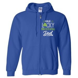 One Lucky Mustang Horse Dad Irish Horseback Riding Cool Gift Full Zip Hoodie